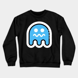 Blue Ghost // Line Art Sticker Crewneck Sweatshirt